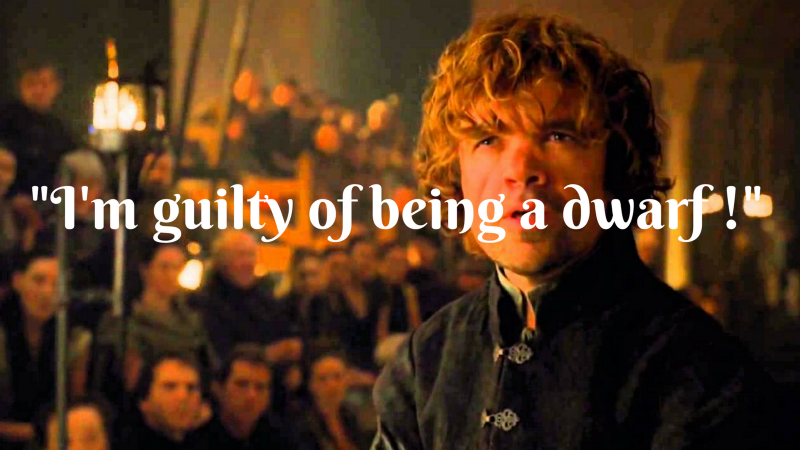 Meme of Tyrion from Game of Thrones